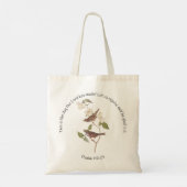 Tote Bag Psaume 118:24 Bible Verse et Sparrow Pair (Dos)