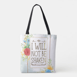 Tote Bag Psaume 16 8 Je ne serai pas secoué Bible chrétien