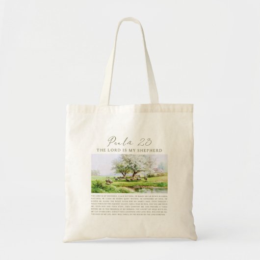 Tote Bag Psaume 23 NIV Le Seigneur est Mon Pasteur (Devant)