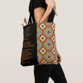 Tote Bag Psaume 23 Verse de la Bible, Impression Rétro (De près)