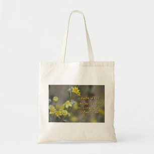 Tote Bag Psaume 43:3 Fleur sauvage Jaune