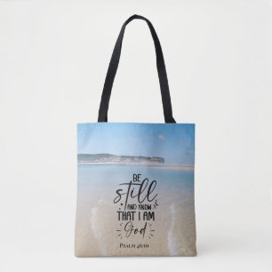 Tote Bag Psaume 46:10 Être encore et savoir Je suis Dieu Oc