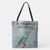 Tote Bag Psaume 46:10 Verse et Australian Star Finch (Devant)