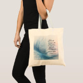 Tote Bag Psaume 91:4 Il vous couvrira de ses plumes (Devant (produit))