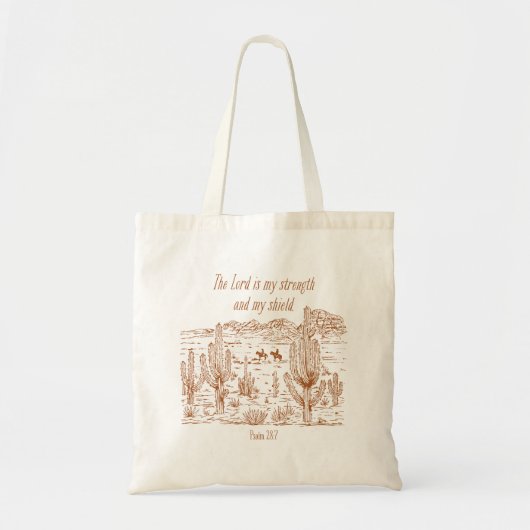 Tote Bag Psaume occidental 28:7 Le Seigneur est ma force (Devant)