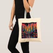 Tote Bag Psychedelic Drippy City Art (Devant (produit))