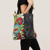 Tote Bag Psychedelic Patterns (De près)