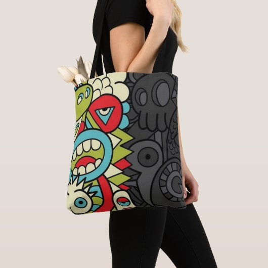 Tote Bag Psychedelic Patterns (De près)