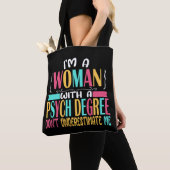 Tote Bag Psychologue Psychologie Diplôme principal PsyD PhD (De près)