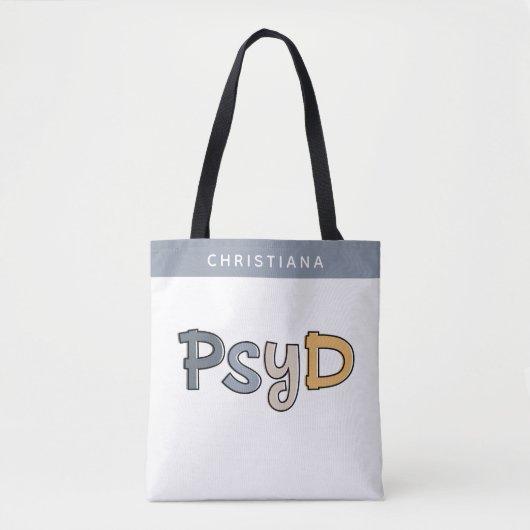Tote Bag Psychologue PsyD sur mesure (Devant)