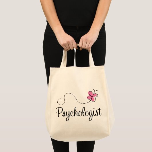Tote Bag Psychologue rose mignon de papillon (Devant (produit))