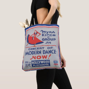 Tote Bag Publicité vintage de danse moderne Imprimer Fourre