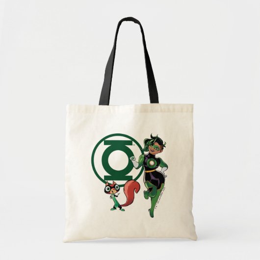 Tote Bag Puce et Lanterne verte (Devant)