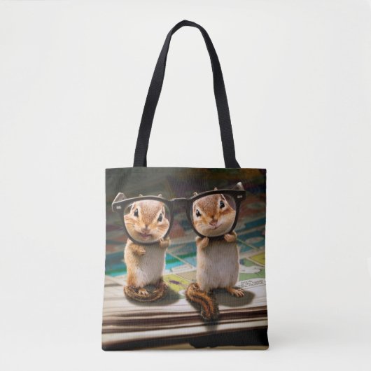 Tote Bag Puces dans les lunettes de lecture (Devant)