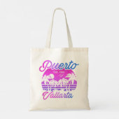 Tote Bag Puerto Vallarta Retro Sunset 80s Palm Trees (Dos)