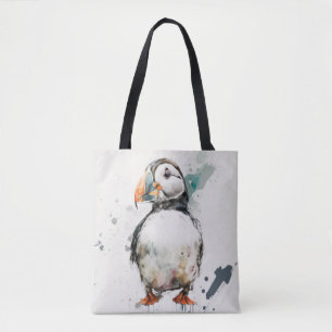 Tote Bag Puffin Bird Portrait Animal Peinture Faune Gratuit