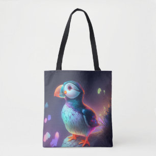 Tote Bag Puffin Oiseau Animal Portrait Peinture Faune Gratu