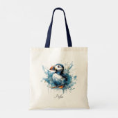 Tote Bag Puffin Splash, personnalisé (Dos)