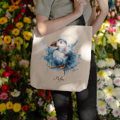 Tote Bag Puffin Splash, personnalisé