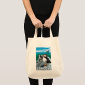 Tote Bag Puffins & Cruise Ship - Cordova, Alaska (Devant (produit))
