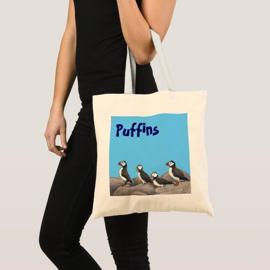Tote Bag Puffins de l'Atlantique (Devant (produit))