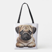 Tote Bag Pug puppy (Dos)