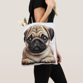 Tote Bag Pug puppy (De près)
