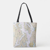 Tote Bag Puget Sound-Northern Part Graphique nautique 18441 (Dos)
