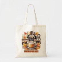 Pugkin Spice Latte – Cute Autumn Pug Coffee Design
