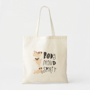 Tote Bag Pugs de yoga