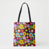 Tote Bag Puissance de fleur hippie de printemps rétro (Devant)