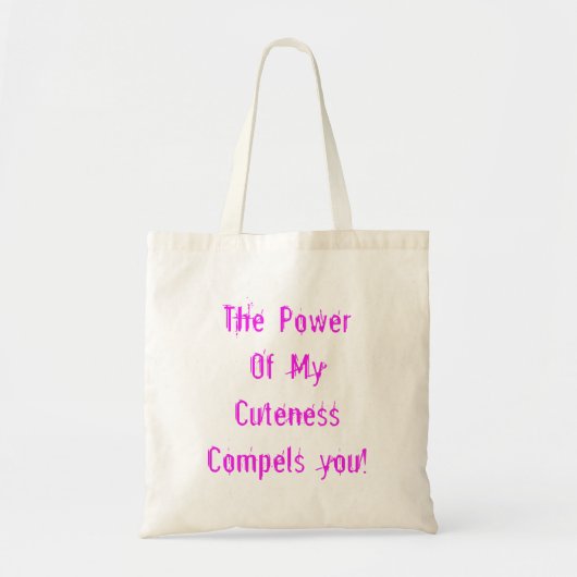 Tote Bag Puissance de ma mignon rose (Devant)