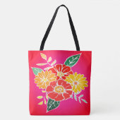 Tote Bag Puissance des fleurs #9 Sangria (Devant)