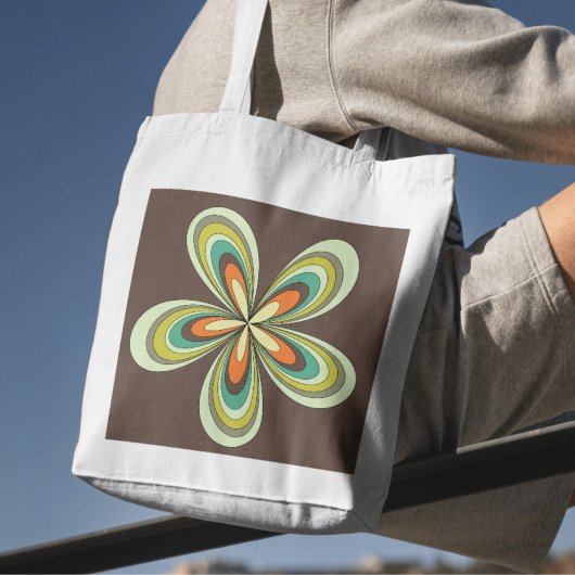 Tote Bag Puissance des fleurs hippie de printemps rétro des