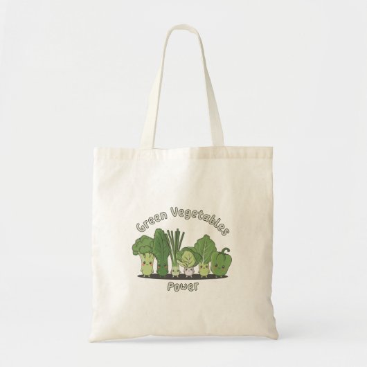 Tote Bag Puissance des légumes verts (Devant)