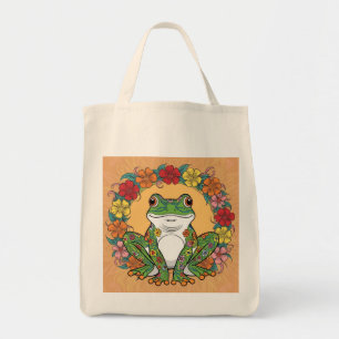 Tote Bag Puissance personnalisée de la fleur de grenouille