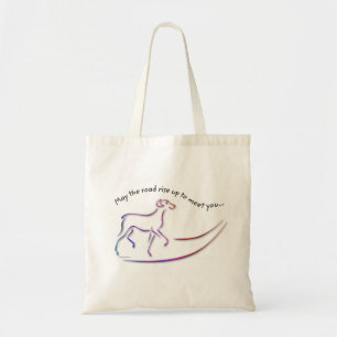 Tote Bag Puisse la route s'élever avec des doigts de chien