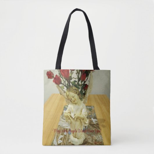 Tote Bag Puissent Les Anges Vous Surveiller, Épaule Fourre- (Devant)