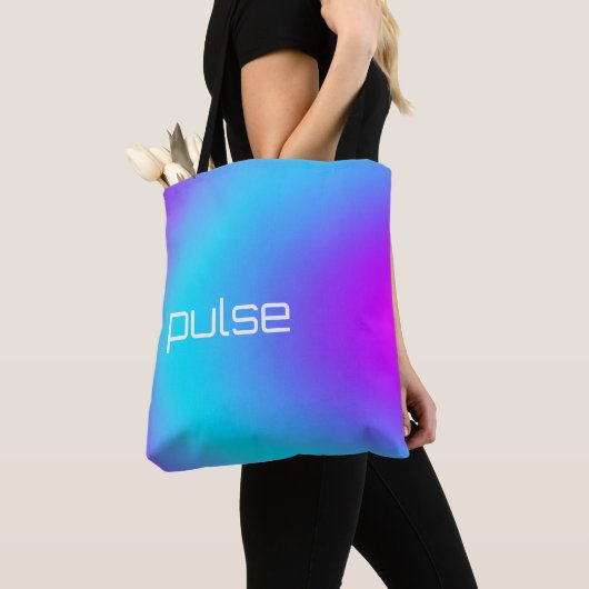 Tote Bag Pulse Prism - Vaporwave Vibe Gradient (De près)