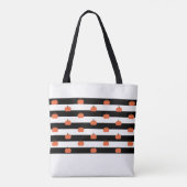 Tote Bag Pumpkin with White & Black Stripes - Personalized  (Dos)