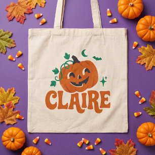 Tote Bag Pumpkoo Mignon Nom Rétro Halloween