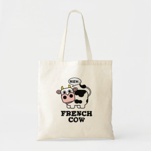 Tote Bag Pun animal amusant de vache française