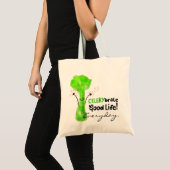 Tote Bag Pun Celery positif - Celerybrate Bonne vie (Devant (produit))