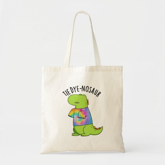 Tote Bag Pun Dinosaure Dinosaure Dinusé à cravate (Devant)