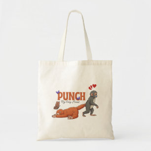 Tote Bag Punch‑kun & Plush Monkey – Kawaii pour les enfants