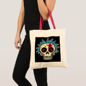 TOTE BAG 'PUNK SKULL' (Devant (produit))