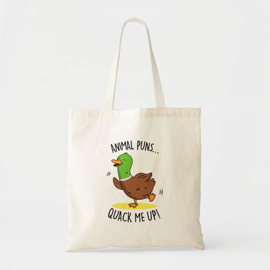 Tote Bag Puns Animaux Me Quack Up Funny Pun Canard (Devant)