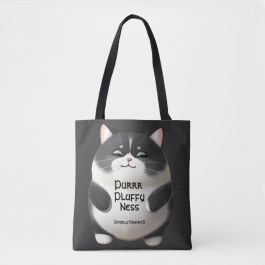 Tote Bag Purement Enspiré Douceur Féline (Devant)
