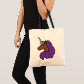Tote Bag Purple Afro Unicorn (Devant (produit))