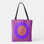 Tote Bag Purple and Orange Sun Rays (Dos)